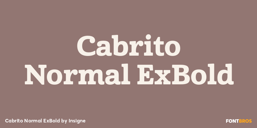 Cabrito Normal ExBold Poster