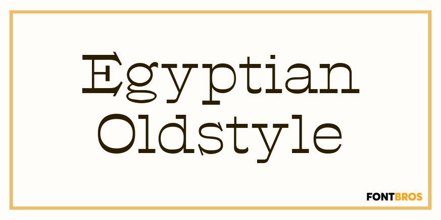 Egyptian Oldstyle Font Poster