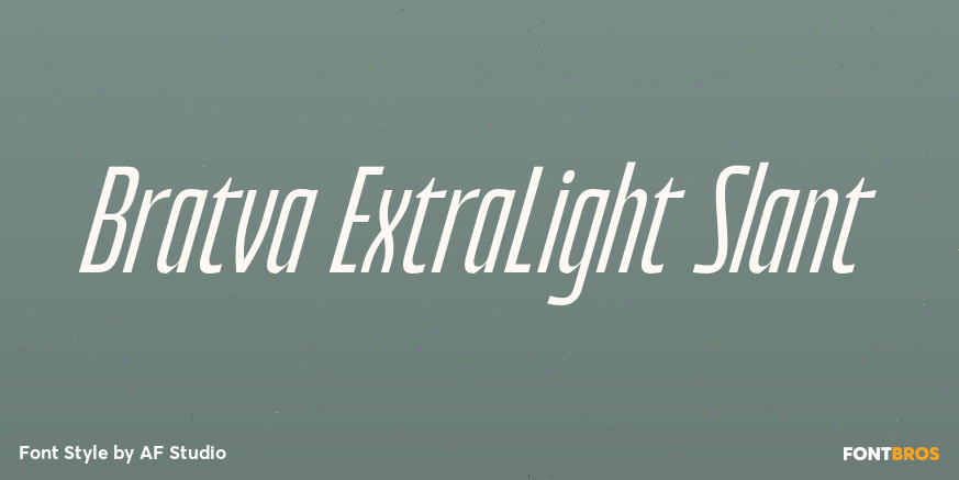 Bratva ExtraLight Slant Poster