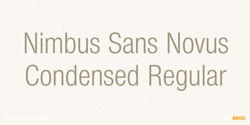 Nimbus Sans Novus Condensed Regular Poster