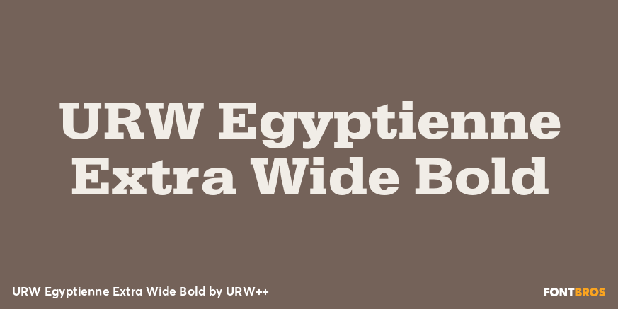 URW Egyptienne Extra Wide Bold Poster