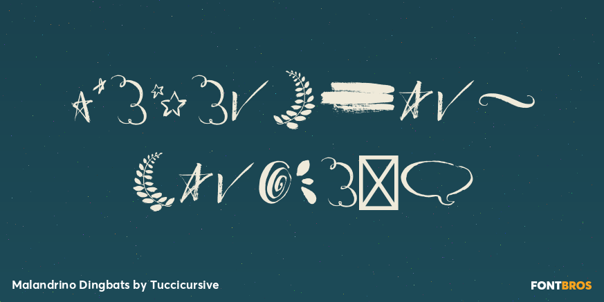 Malandrino Dingbats Poster