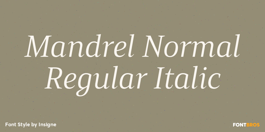 Mandrel Normal Regular Italic Poster