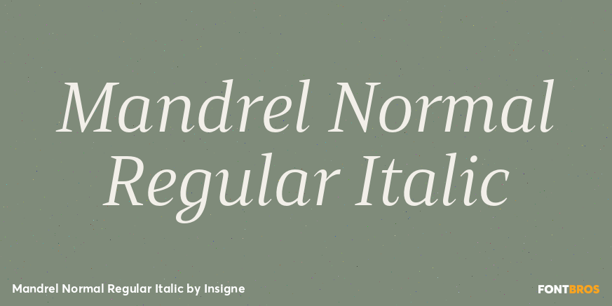 Mandrel Normal Regular Italic Poster