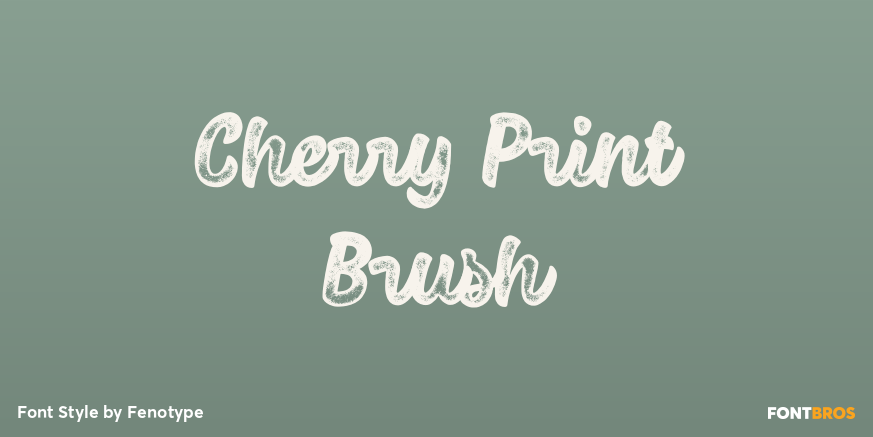 Cherry Print Brush Poster