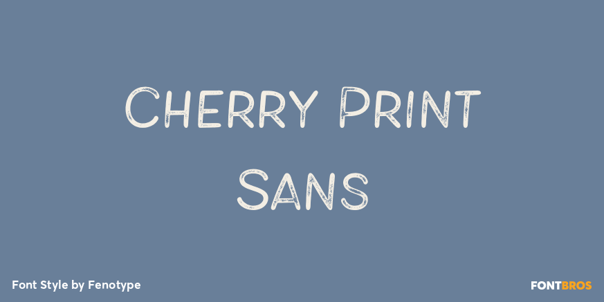 Cherry Print Sans Poster