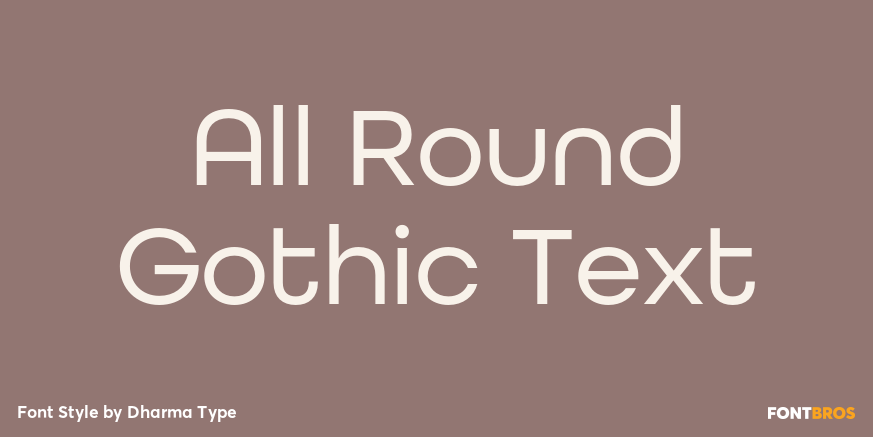 All Round Gothic Text Poster