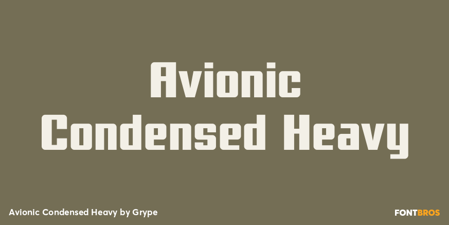 Avionic Condensed Heavy Poster