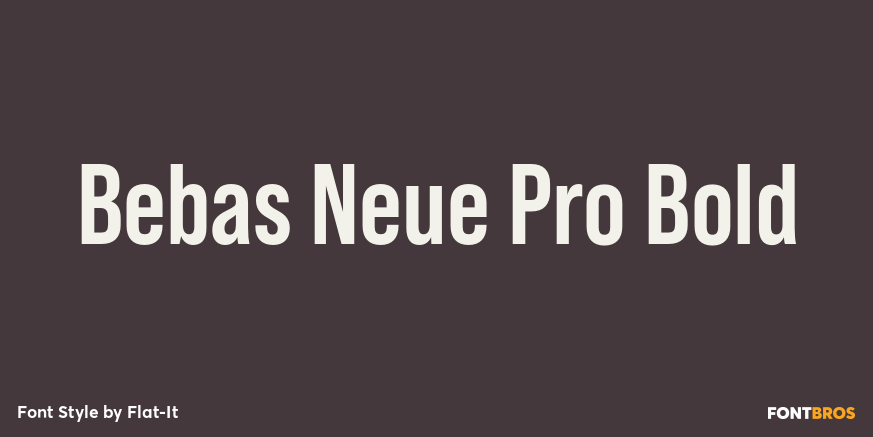 Bebas Neue Pro Bold Poster