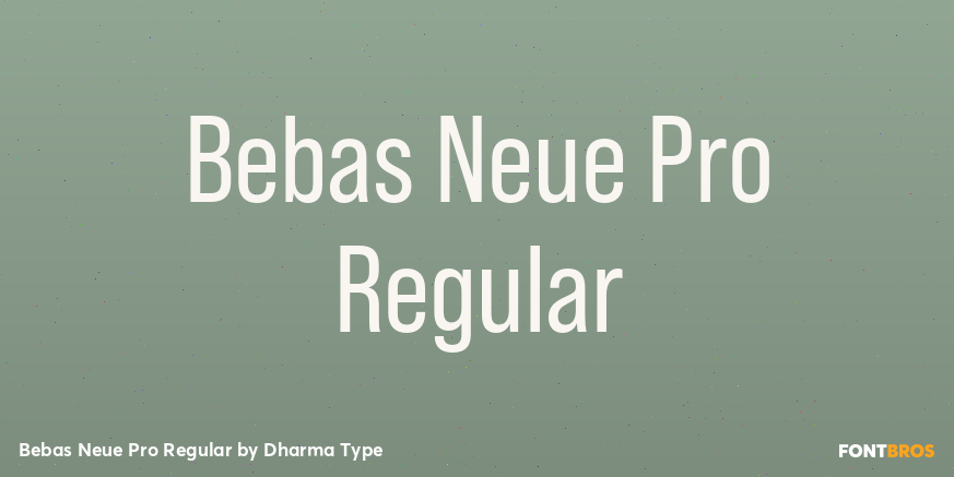 Bebas Neue Pro Regular Poster
