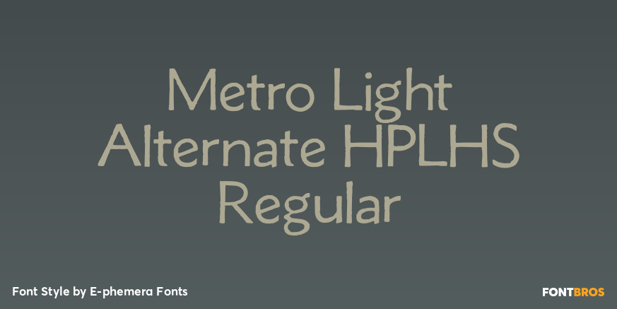 Metro Light Alternate HPLHS Regular Poster