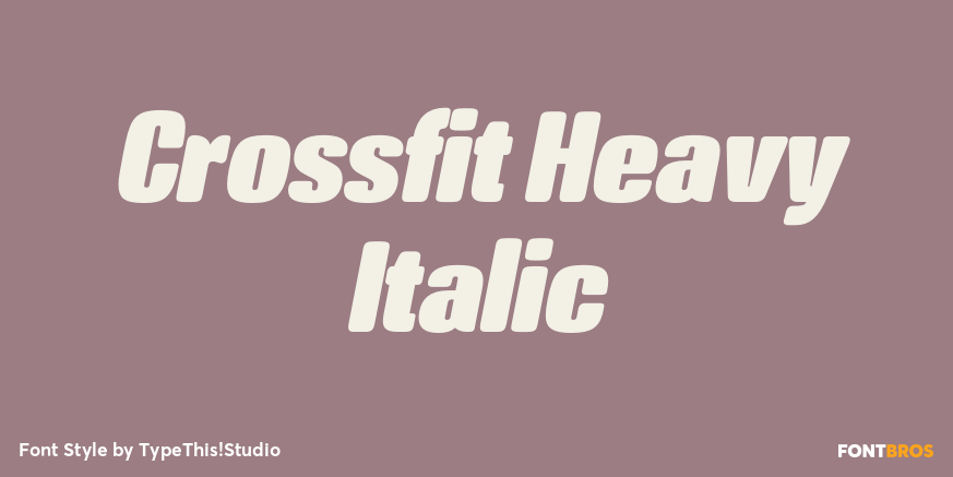 Crossfit Heavy Italic Poster