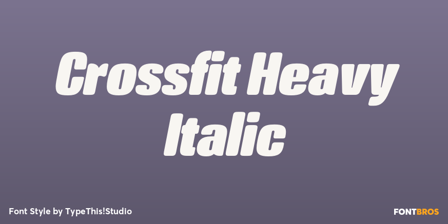 Crossfit Heavy Italic Poster