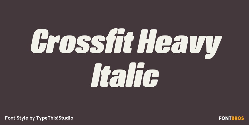 Crossfit Heavy Italic Poster