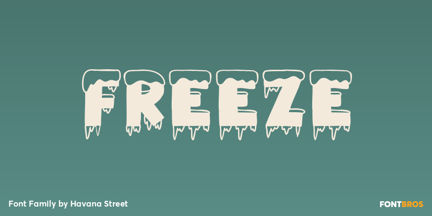 Freeze Font Poster
