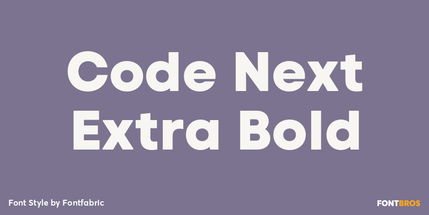 Code Next Extra Bold Poster