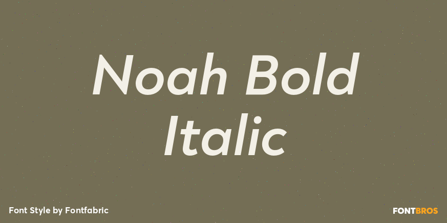 Noah Bold Italic Poster