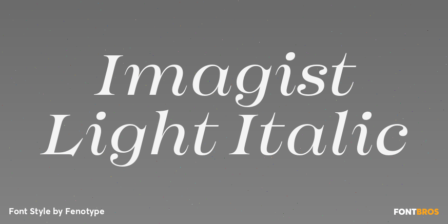 Imagist Light Italic Poster