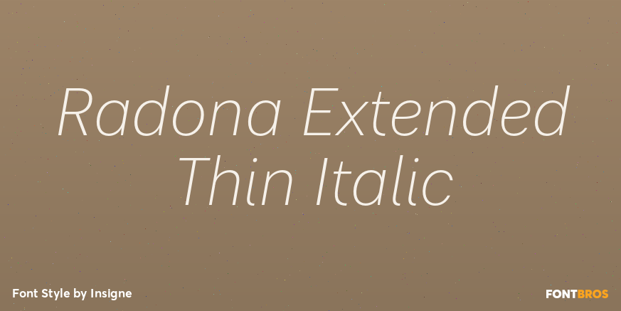 Radona Extended Thin Italic Poster
