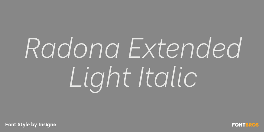 Radona Extended Light Italic Poster
