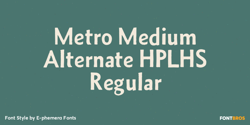 Metro Medium Alternate HPLHS Regular Poster