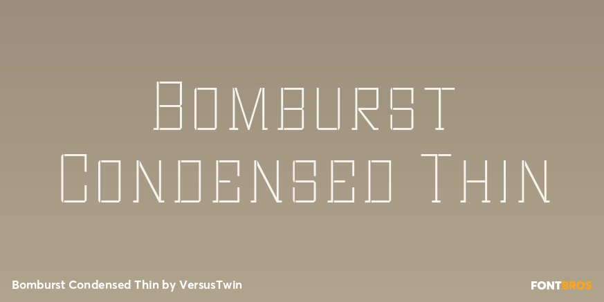 Bomburst Condensed Thin Poster