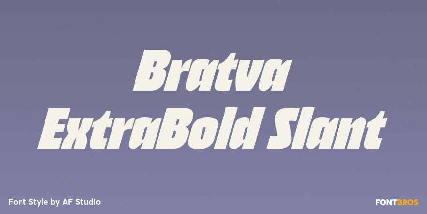 Bratva ExtraBold Slant Poster
