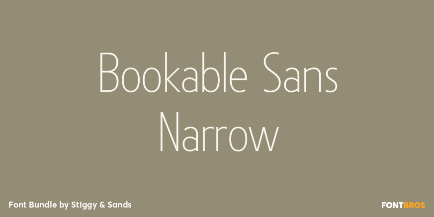 Bookable Sans Narrow Poster