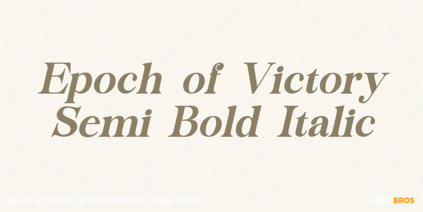Epoch of Victory Semi Bold Italic Poster