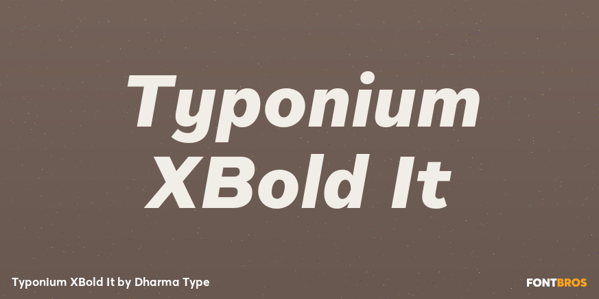 Typonium XBold It Poster