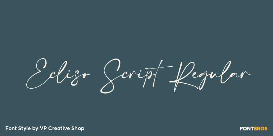Ecliso Script Regular Poster