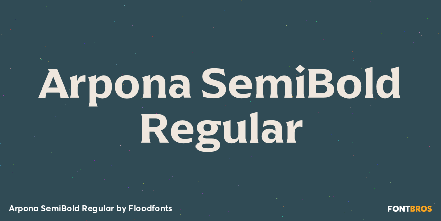 Arpona SemiBold Regular Poster