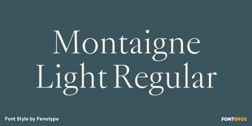 Montaigne Light Regular Poster