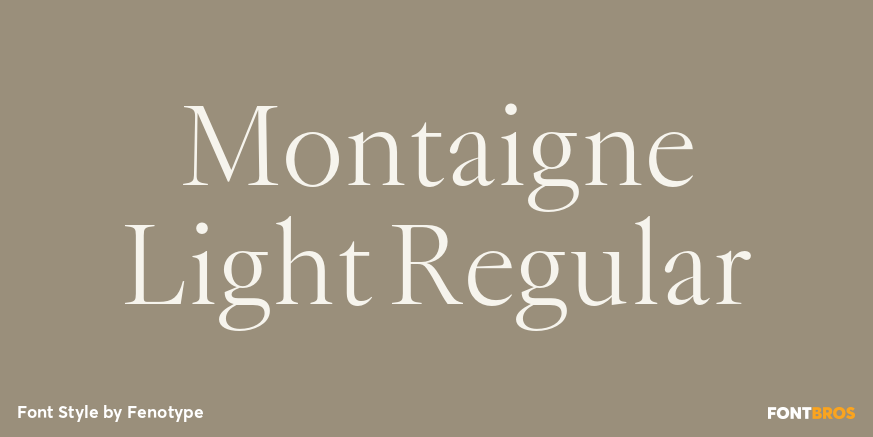 Montaigne Light Regular Poster
