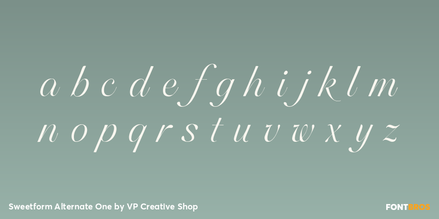 Sweetform Alternate One Font Poster #3
