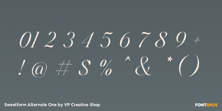 Sweetform Alternate One Font Poster #4