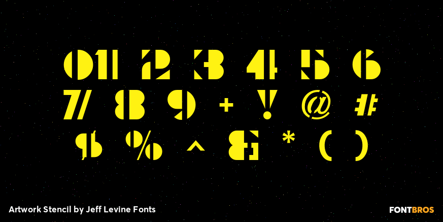 Artwork Stencil Font Poster #4