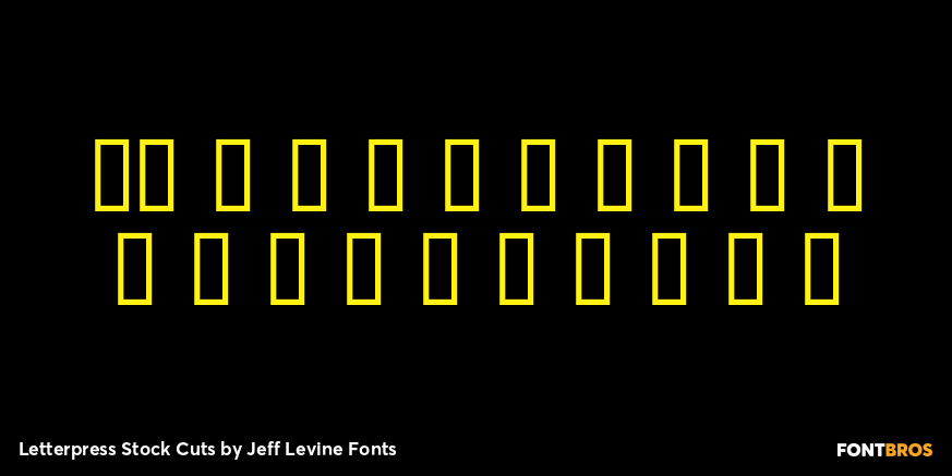 Letterpress Stock Cuts Font Poster #4