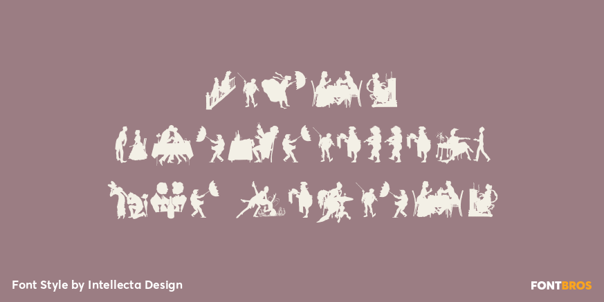 Human Silhouettes Two Regular Poster