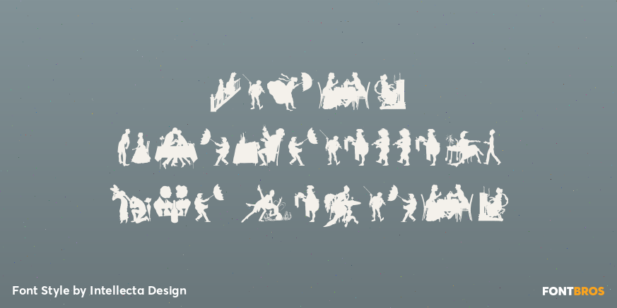 Human Silhouettes Two Regular Poster