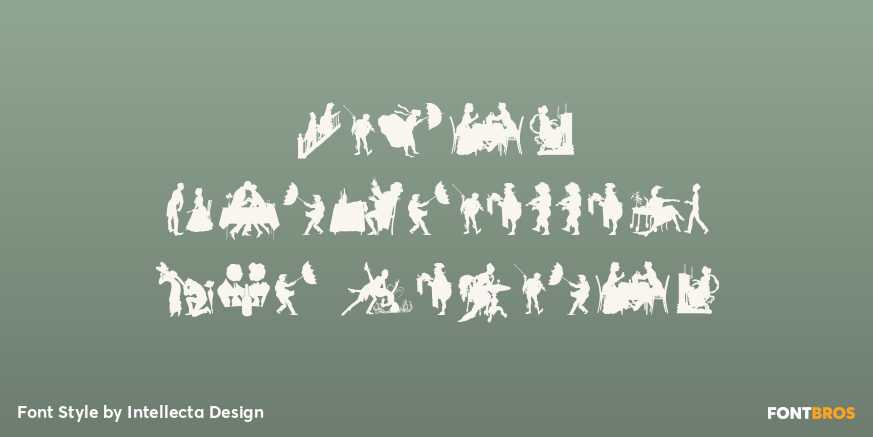 Human Silhouettes Two Regular Poster