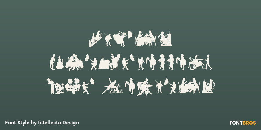 Human Silhouettes Two Regular Poster