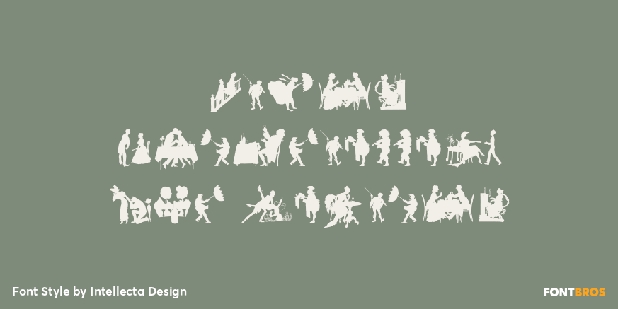 Human Silhouettes Two Regular Poster