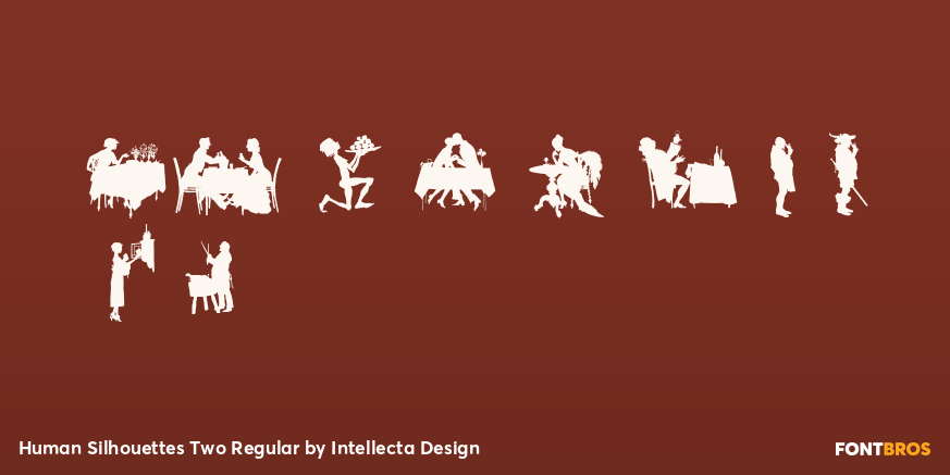 Human Silhouettes Two Regular Font Poster #1