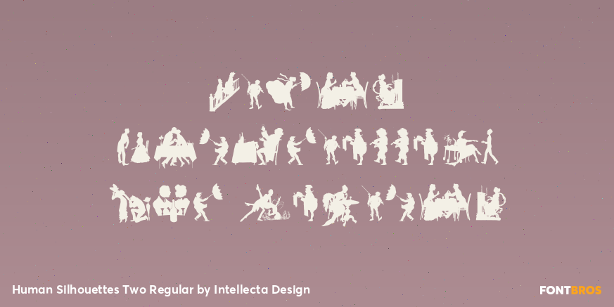 Human Silhouettes Two Regular Poster