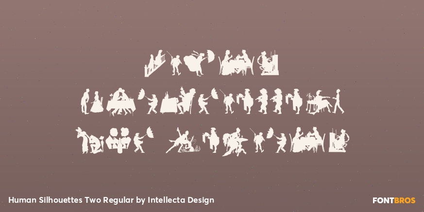 Human Silhouettes Two Regular Poster