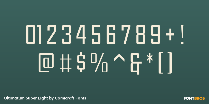 Ultimatum Super Light Font Poster #1