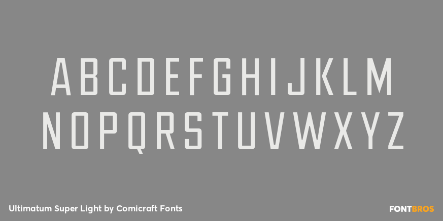 Ultimatum Super Light Font Poster #2