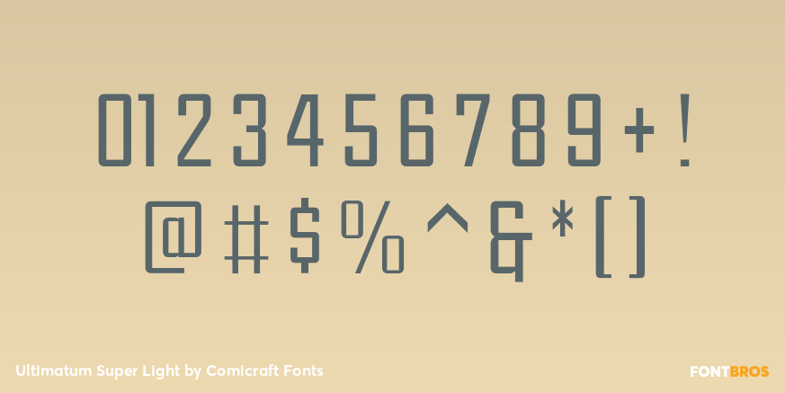 Ultimatum Super Light Font Poster #4