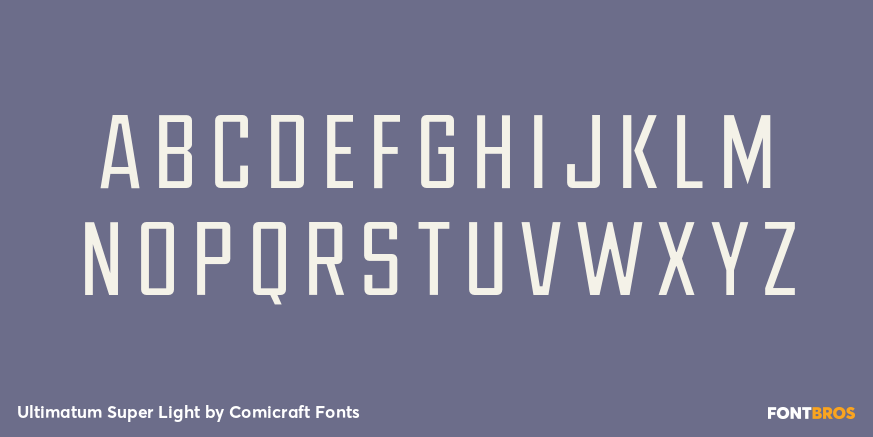 Ultimatum Super Light Font Poster #1